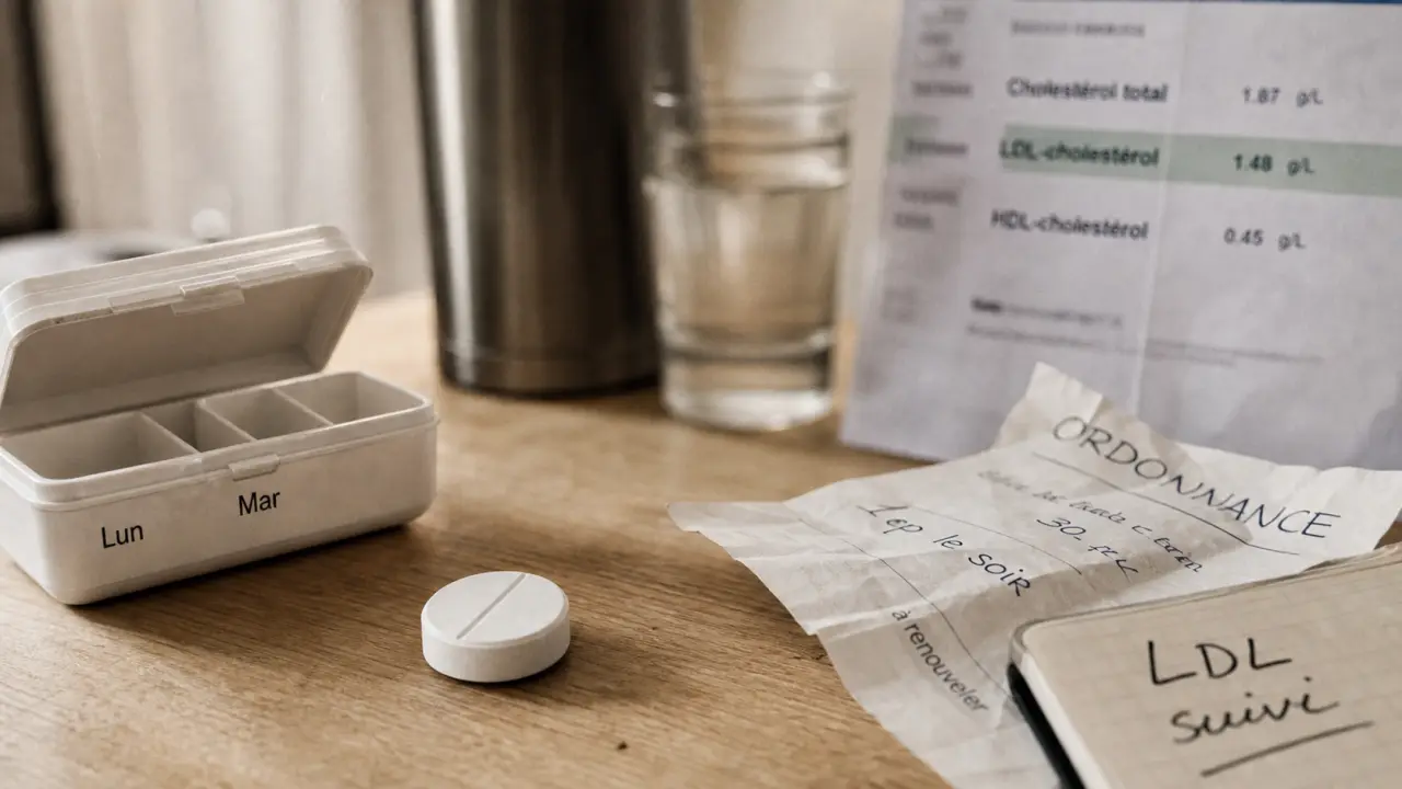 Ézétimibe 10 mg avis : baisse LDL, douleurs et digestion à surveiller
