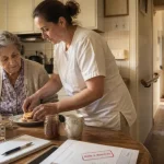Accompagnement personne agee à domicile : auxiliaire aide au petit-déjeuner