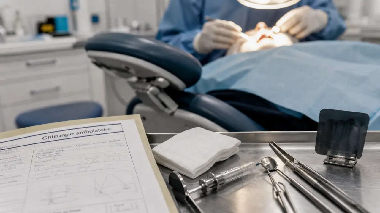 dent de sagesse operation : instruments et anesthésie au cabinet dentaire