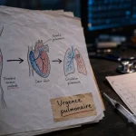 Embolie pulmonaire risques : urgence pulmonaire, schéma médical et ECG