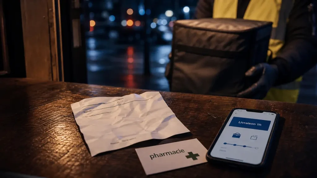 Pharmacie livraison 1h : ordonnance, stock et zone