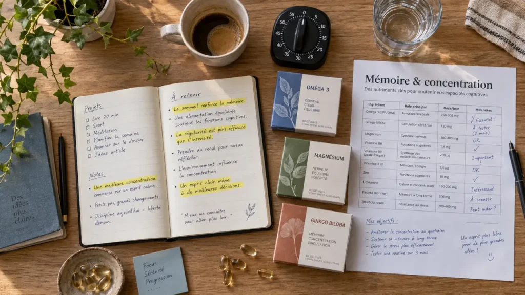 Complément alimentaire mémoire : mémorisation, concentration et vigilance