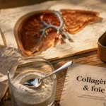 Le collagène et le foie : poudre en complément et représentation du foie