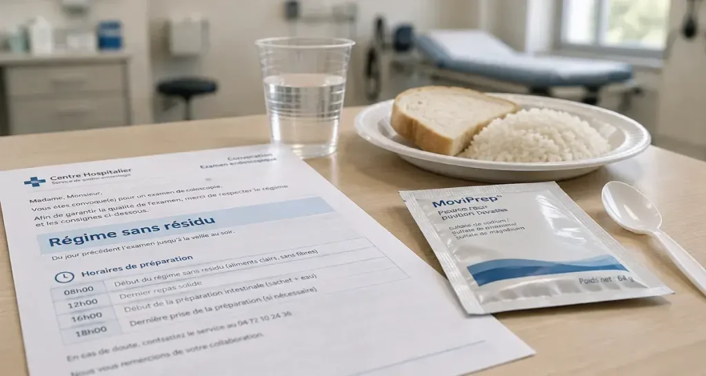 Régime avant coloscopie : repas léger et préparation intestinale